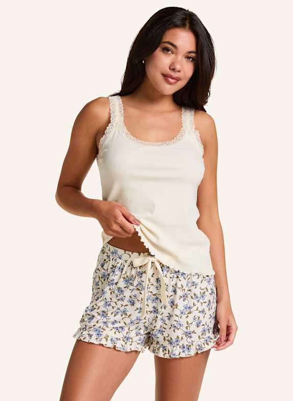 hunkemöller Schlafhose RUFFLED WEISS