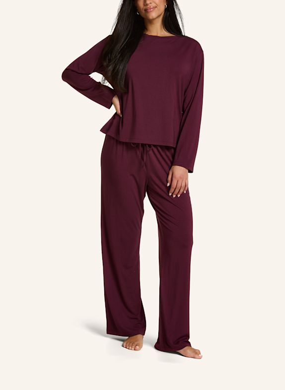 hunkemöller Langarm Schlafshirt ESSENTIAL JERSEY LILA