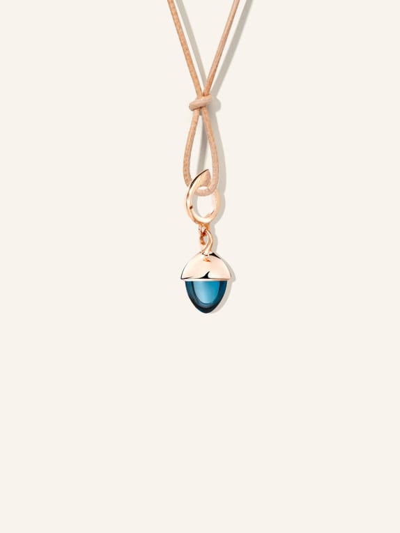 TAMARA COMOLLI Anhänger PENDANT MIKADO FLAMENCO LONDON TOPAZ aus 18 Karat Roségold mit London Topas ROSÉGOLD