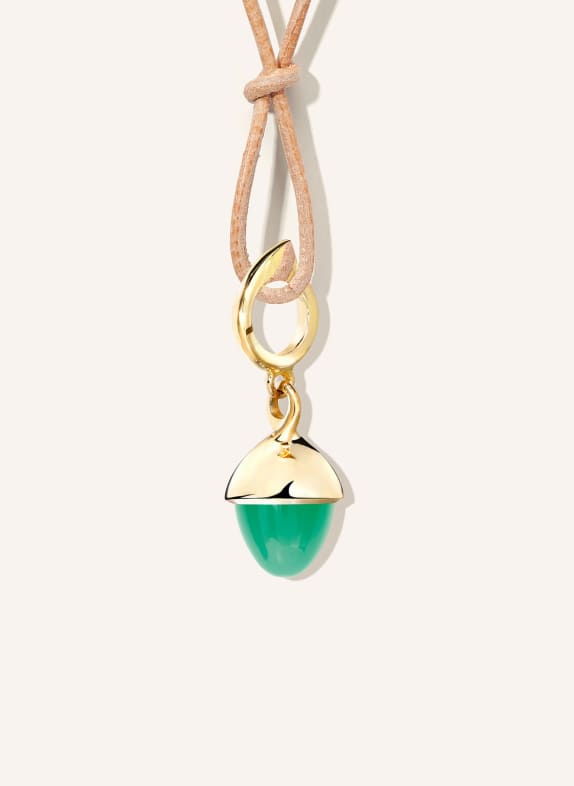 TAMARA COMOLLI Anhänger PENDANT MIKADO FLAMENCO CHRYSOPRASE 18K Gelbgold GOLD