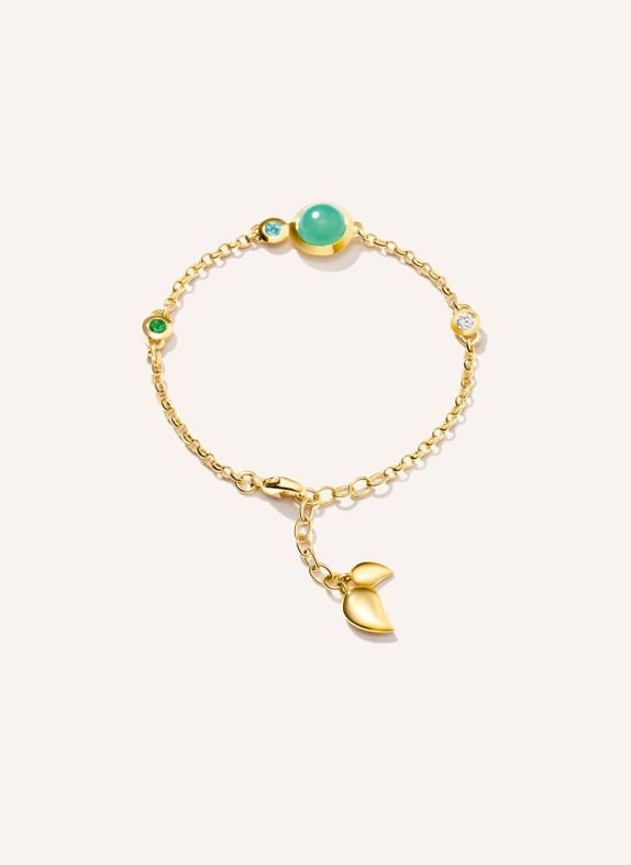 TAMARA COMOLLI Armband BRACELET BOUTON MINI CHAIN 'LAGOON' - SMALL/MEDIUM 18K Gelbgold GOLD