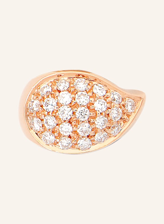 TAMARA COMOLLI Charm SIGNATURE DROP CLASP DIAMOND PAVÉ aus 18 Karat Roségold mit Diamant Pavé ROSÉGOLD