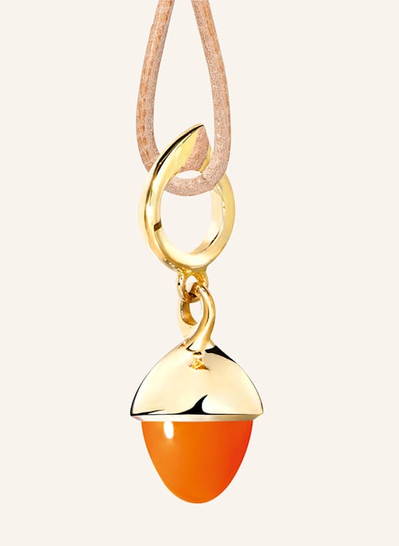 TAMARA COMOLLI Anhänger PENDANT MIKADO FLAMENCO CARNELIAN aus 18K Gelbgold mit Karneol GOLD