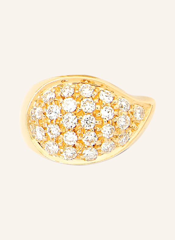 TAMARA COMOLLI Charm SIGNATURE DROP CLASP DIAMOND PAVÉ aus 18 Karat Gelbgold mit Diamant Pavé GOLD