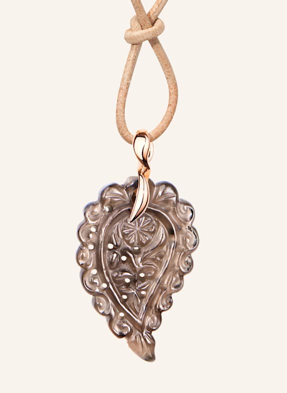 TAMARA COMOLLI Anhänger PENDANT INDIA SMALL SMOKY QUARTZ aus 18 Karat Roségold und Rauchquarz ROSÉGOLD