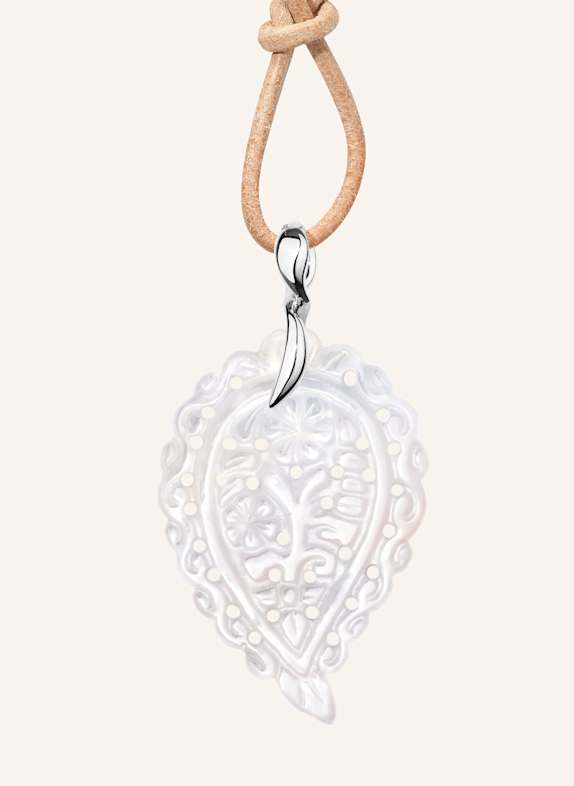TAMARA COMOLLI Anhänger PENDANT INDIA MEDIUM MOTHER OF PEARL WHITE aus 18 Karat Weißgold und Perlmutt WEISSGOLD