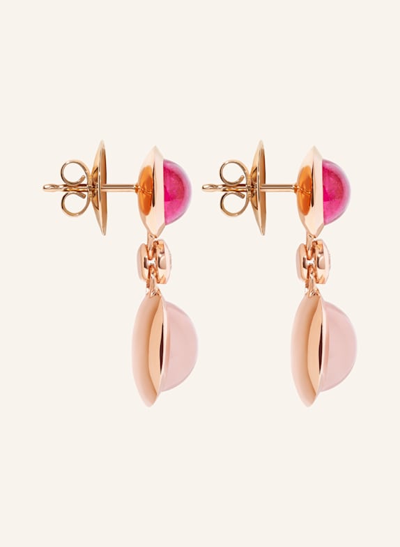TAMARA COMOLLI Ohrringe OHRRINGE BOUTON 2 CABOCHONS 'BLUSH' / CLASSIC 18K Roségold ROSÉGOLD