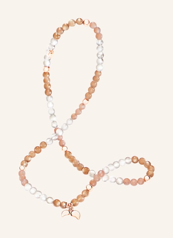 TAMARA COMOLLI Armband BRACELET INDIA 'CAMEL' MEDIUM aus 18 Karat Roségold und Mondsteinen ROSÉGOLD