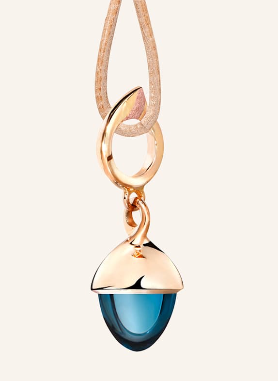 TAMARA COMOLLI Anhänger PENDANT MIKADO FLAMENCO LONDON TOPAZ aus 18 Karat Roségold mit London Topas ROSÉGOLD