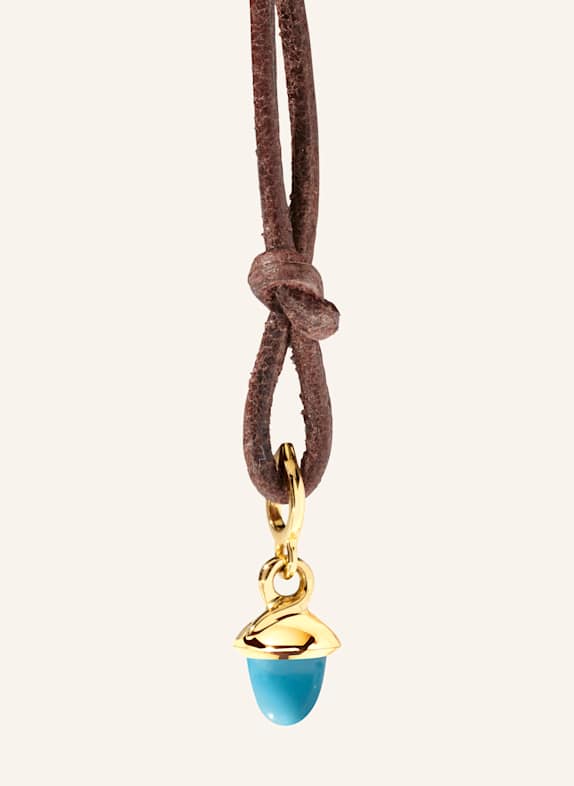 TAMARA COMOLLI Anhänger PENDANT MINIMIKADO TURQUOISE 18K Gelbgold GOLD