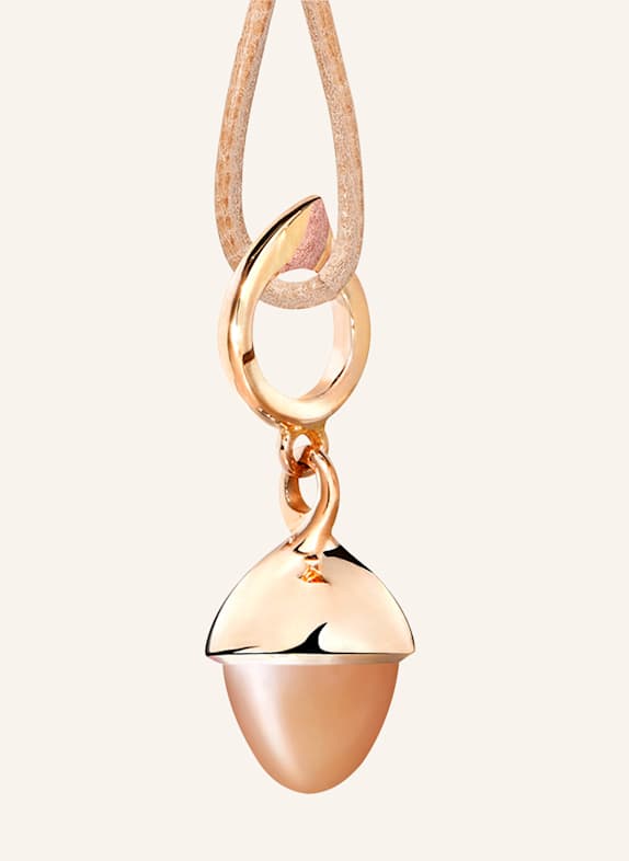 TAMARA COMOLLI Anhänger PENDANT MIKADO FLAMENCO MOONSTONE BROWN Brauner Mondstein 18K Roségold ROSÉGOLD