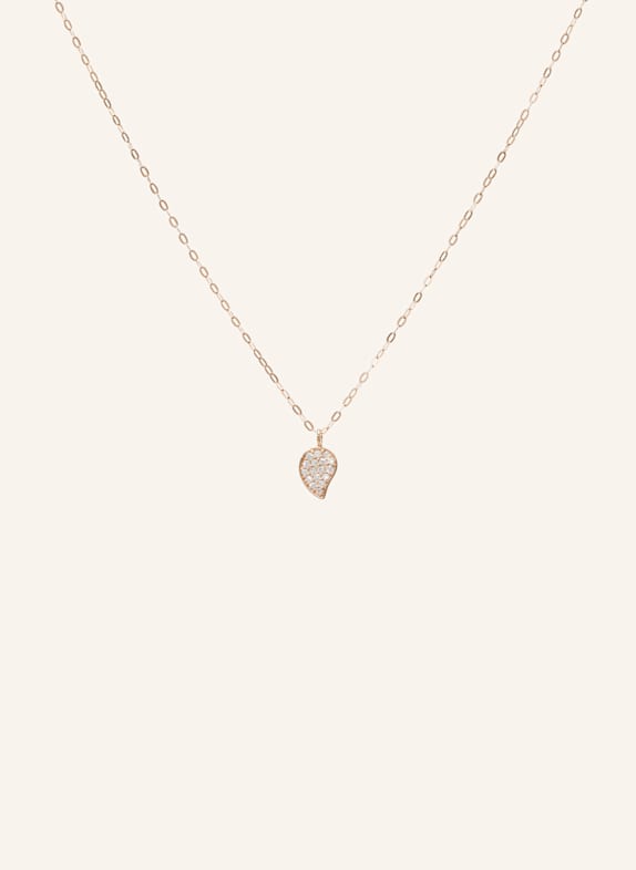 TAMARA COMOLLI Halskette CHAIN SPARKLE DROP DIAMOND PAVÉ, 1,0 MM, 45 CM aus 18 Karat Roségold mit Diamant Pavé ROSÉGOLD