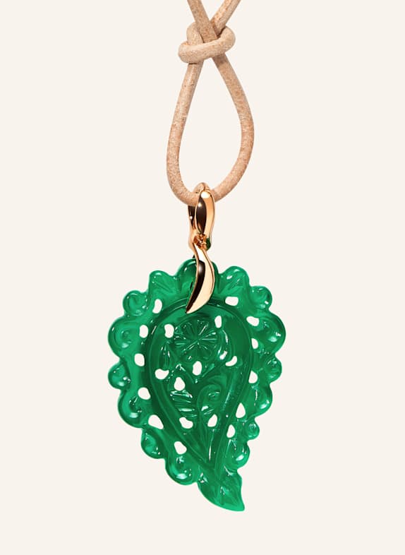 TAMARA COMOLLI Anhänger PENDANT INDIA SMALL GREEN ONYX aus 18 Karat Roségold und grüner Onyx ROSÉGOLD