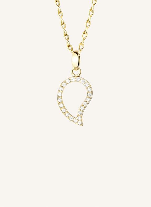 TAMARA COMOLLI Anhänger PENDANT SIGNATURE SMALL DIAMOND PAVÉ mit Diamant Pavé 18K Gelbgold GOLD