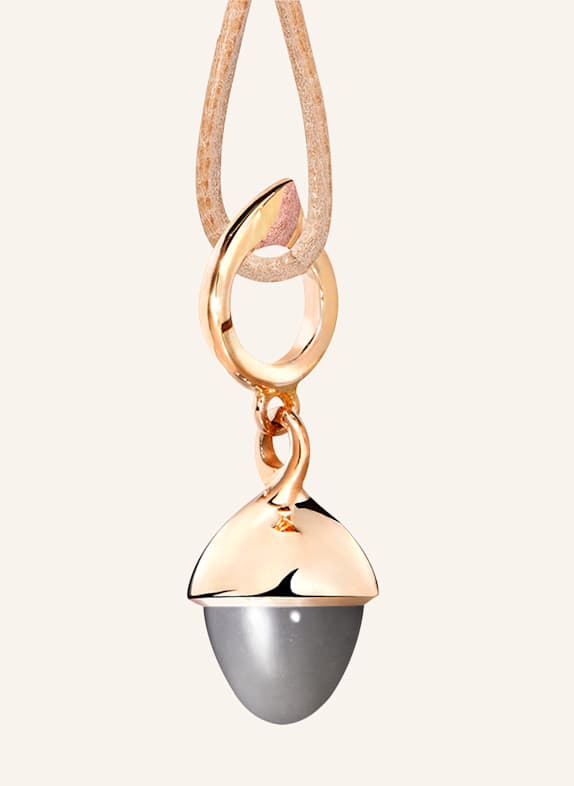 TAMARA COMOLLI Anhänger PENDANT MIKADO FLAMENCO MOONSTONE GREY aus 18K Roségold mit grauem Mondstein ROSÉGOLD