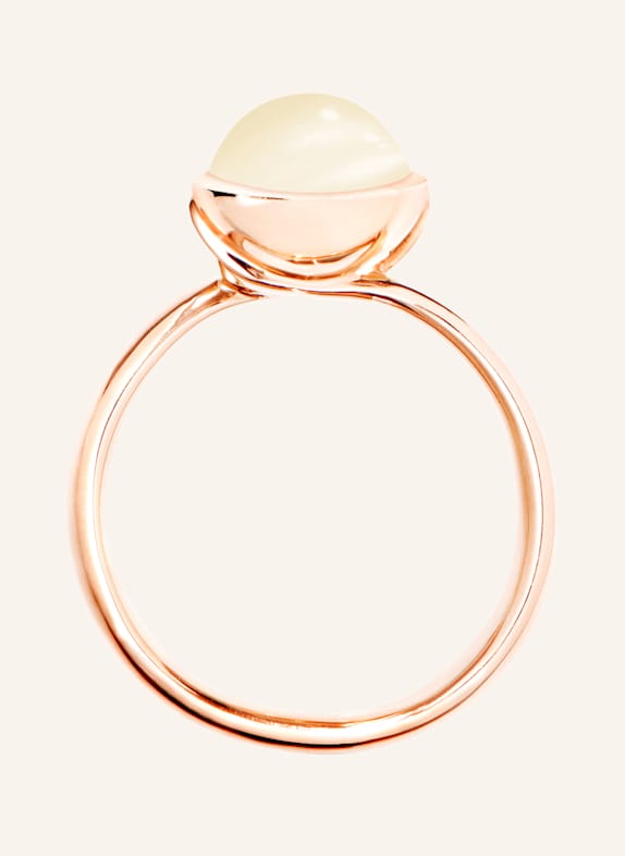 TAMARA COMOLLI Ring RING BOUTON SMALL MOONSTONE SAND/WHITE aus 18K Roségold sand Mondstein ROSÉGOLD