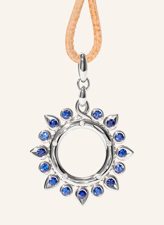 TAMARA COMOLLI Anhänger PENDANT GYPSY 'OCEAN' SUN SMALL 18K Weißgold WEISSGOLD