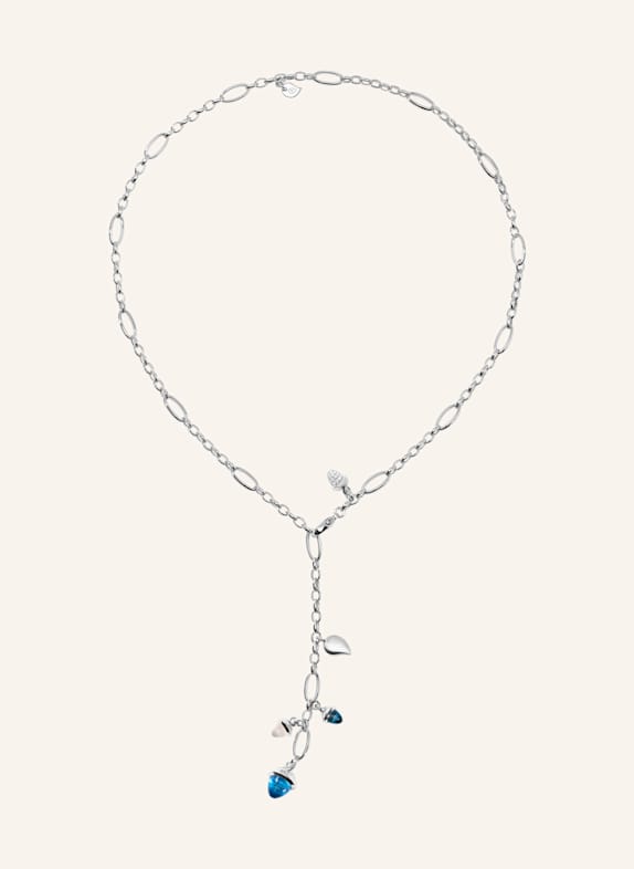 TAMARA COMOLLI Halskette NECKLACE MIKADO DELICATE 51 CM 'OCEAN' WITH DIAMOND PAVÉ 18K Weißgold WEISSGOLD