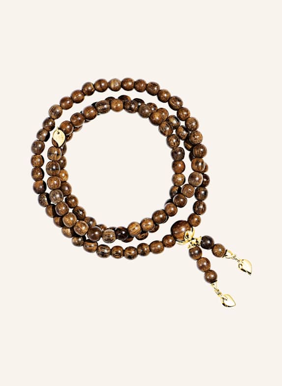 TAMARA COMOLLI Armband BRACELET INDIA SNAKEWOOD MEDIUM Snakewood 18K Gelbgold GOLD