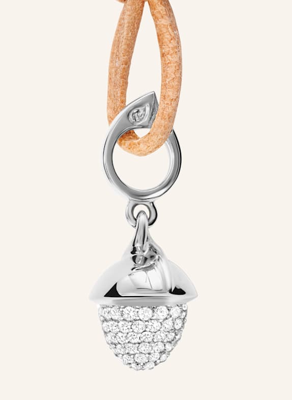TAMARA COMOLLI Anhänger PENDANT MIKADO FLAMENCO DIAMOND PAVÉ mit Diamant Pavé 18K Weißgold WEISSGOLD