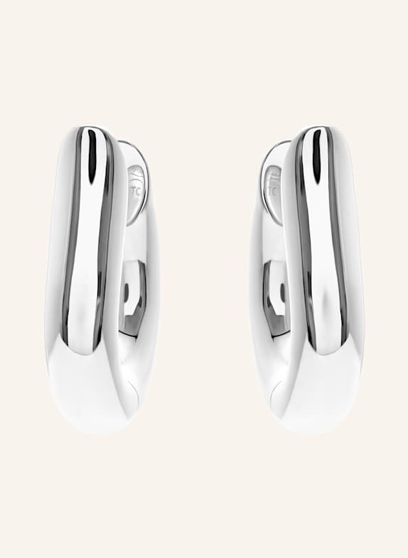 TAMARA COMOLLI Ohrstecker SIGNATURE OHRSTECKER HOOP MEDIUM 18K Weißgold WEISSGOLD