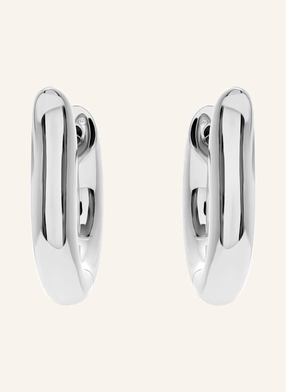 TAMARA COMOLLI Ohrstecker SIGNATURE OHRSTECKER HOOP SMALL 18K Weißgold WEISSGOLD