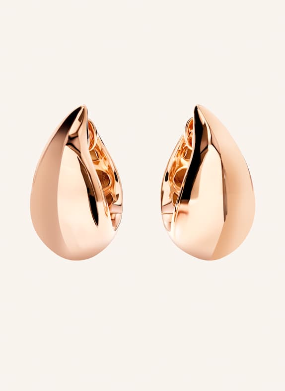 TAMARA COMOLLI Ohrringe SIGNATURE OHRRINGE HUGGIES CURVED DROP ROSÉGOLD