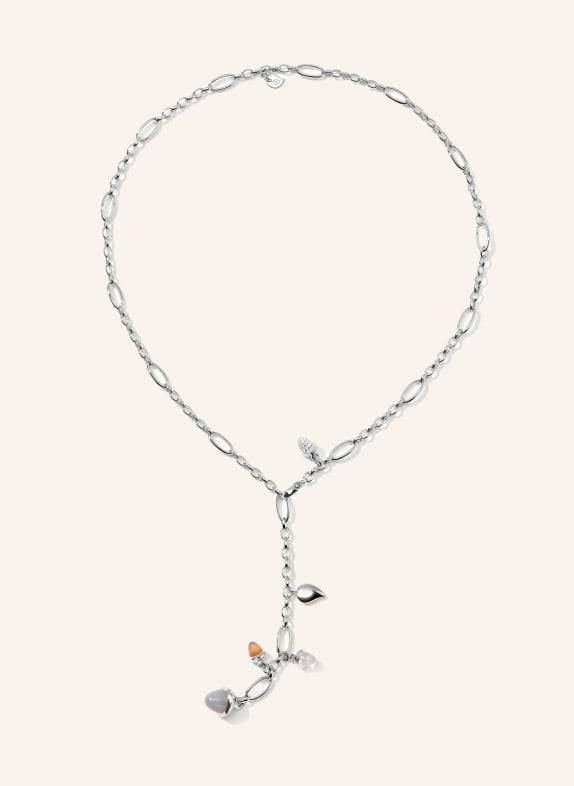 TAMARA COMOLLI Halskette NECKLACE MIKADO DELICATE 51 CM 'CASHMERE' WITH DIAMOND PAVÉ Cashmere mit Diamant Pavé WEISSGOLD
