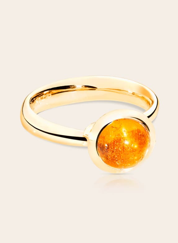 TAMARA COMOLLI Ring BOUTON SMALL aus 18K Gelbgold mit Mandarin Granat