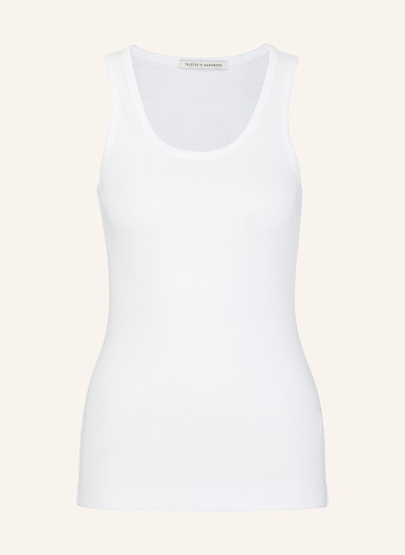 TRUSTED HANDWORK Tank Top - 1x1 Rib WEISS