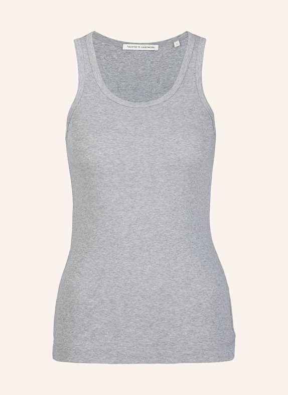 TRUSTED HANDWORK Tank Top - 1x1 Rib GRAU