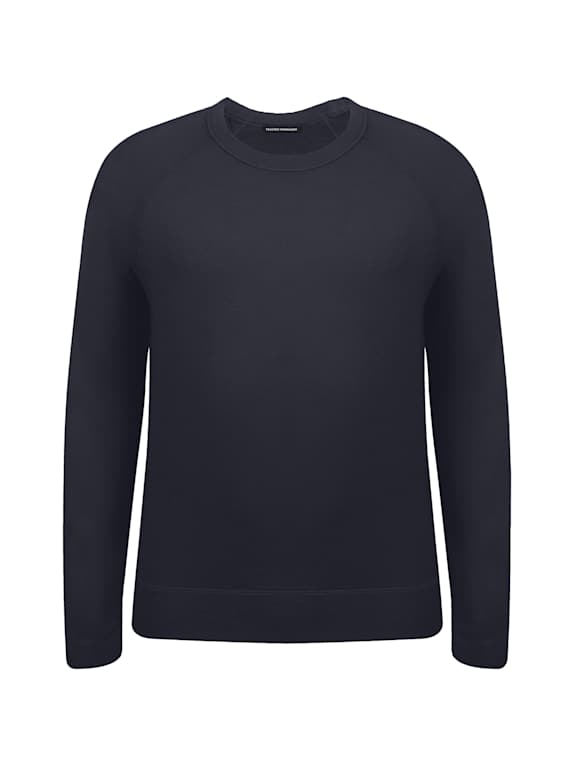 TRUSTED HANDWORK Round Neck 1/1-Sleeve Sweatshirt with Raglan BLAU