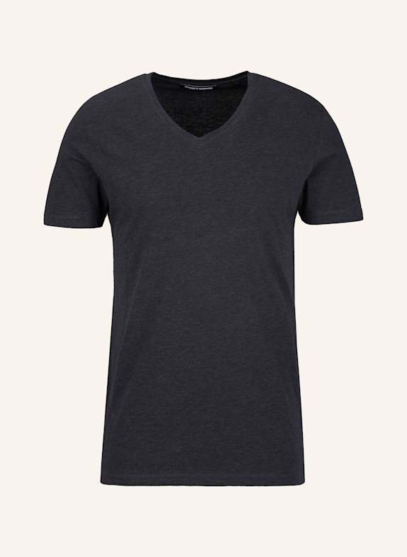 TRUSTED HANDWORK V Neck 1/2-Sleeve T-Shirt DUNKELGRAU