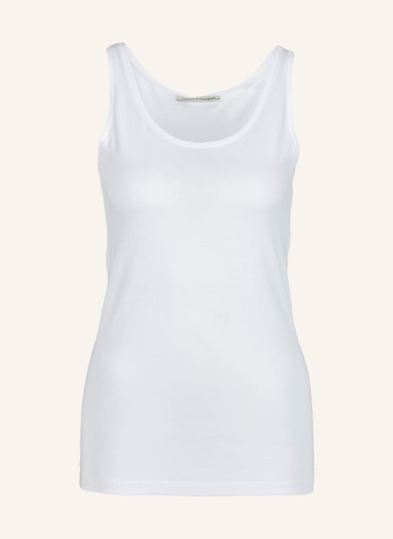 TRUSTED HANDWORK Tank Top - Original Supima Single Jersey WEISS