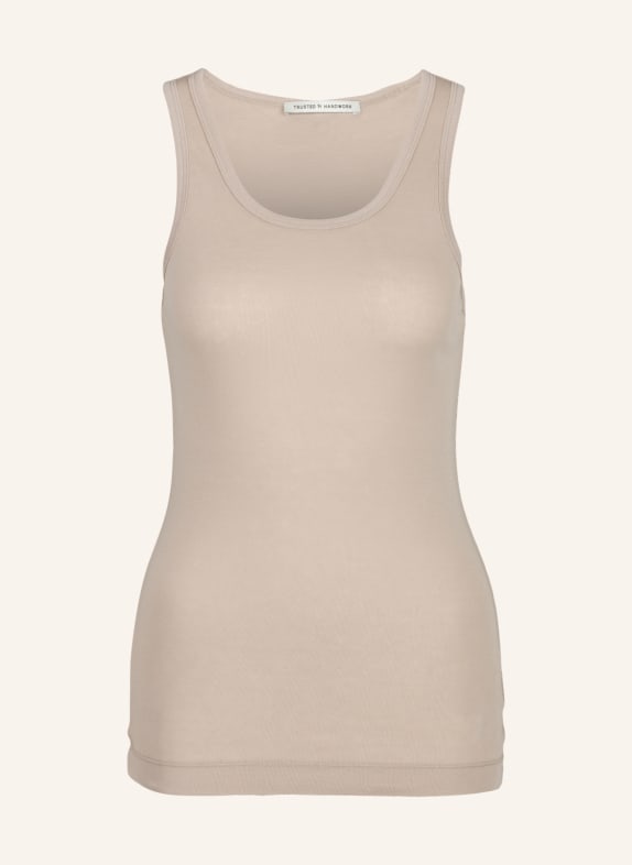 TRUSTED HANDWORK Tank Top - 1x1 Rib BEIGE