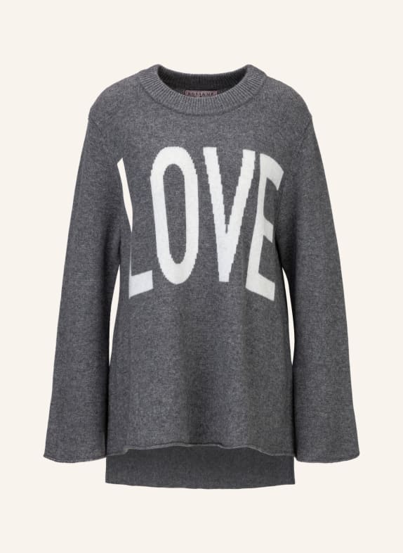 ROSA & ME Pullover MY LOVE GRAU/ WEISS