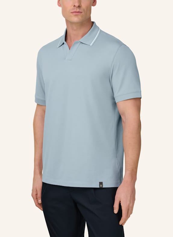 BOGGI MILANO poloshirt LICHTBLAUW