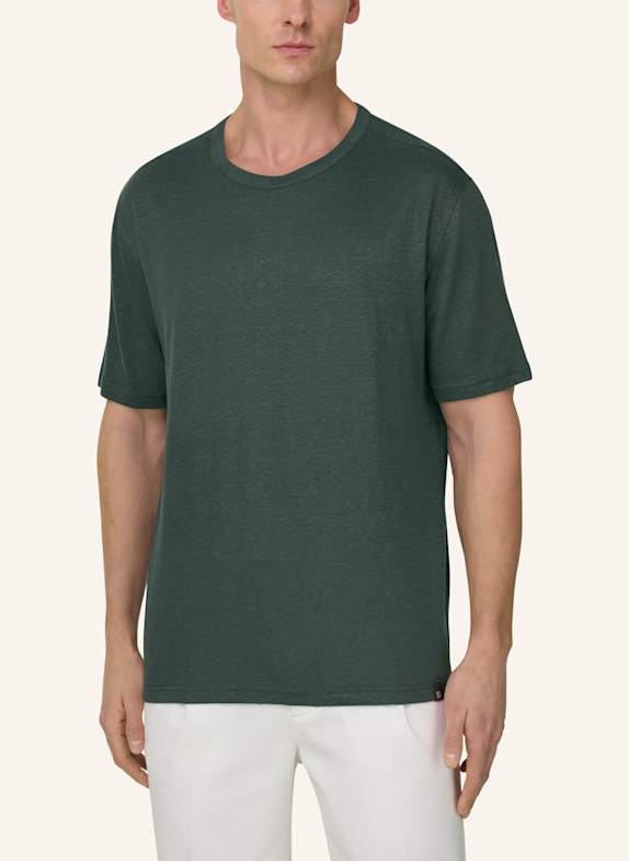 BOGGI MILANO T-shirt DONKERGROEN