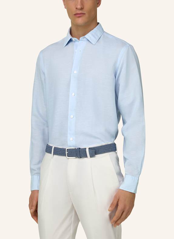 BOGGI MILANO overshirt LICHTBLAUW