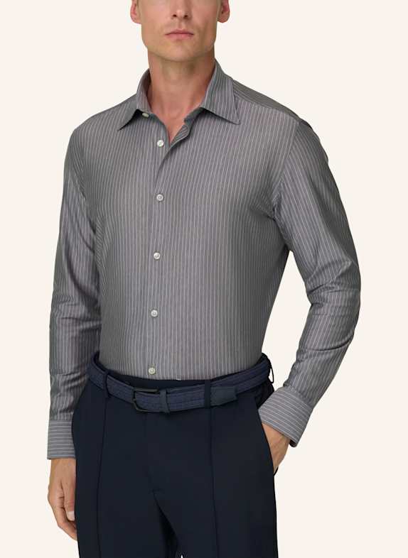 BOGGI MILANO Jerseyoverhemd met normale pasvorm BLAUW
