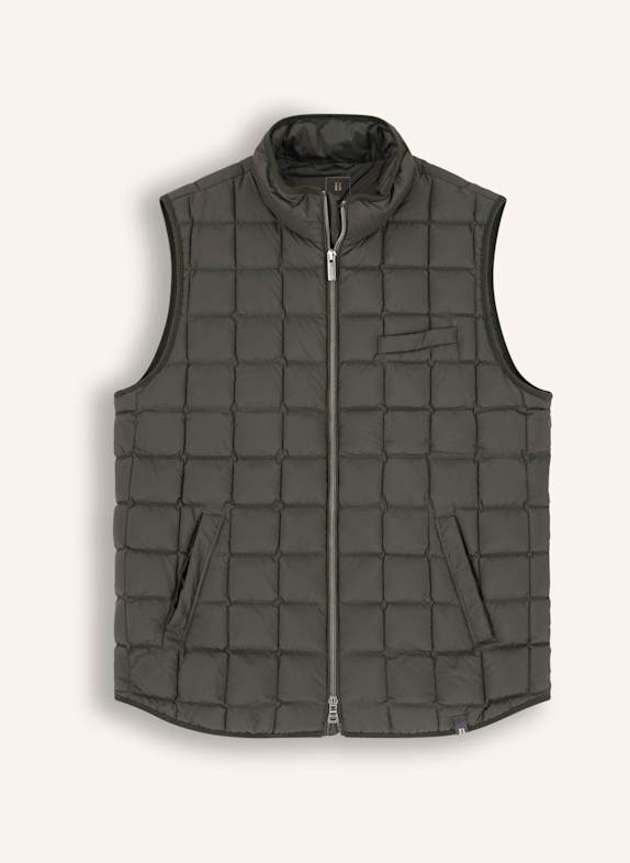 BOGGI MILANO Daunenweste aus Cashmere GRÜN
