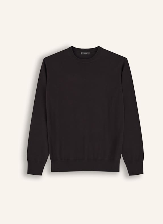 BOGGI MILANO Cashmere turtleneck sweater DARK BROWN