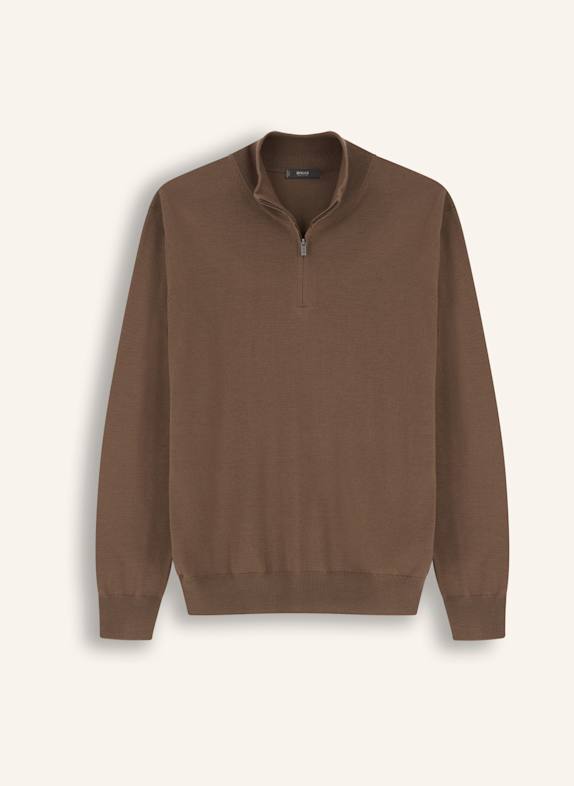 BOGGI MILANO Cashmere turtleneck sweater BROWN