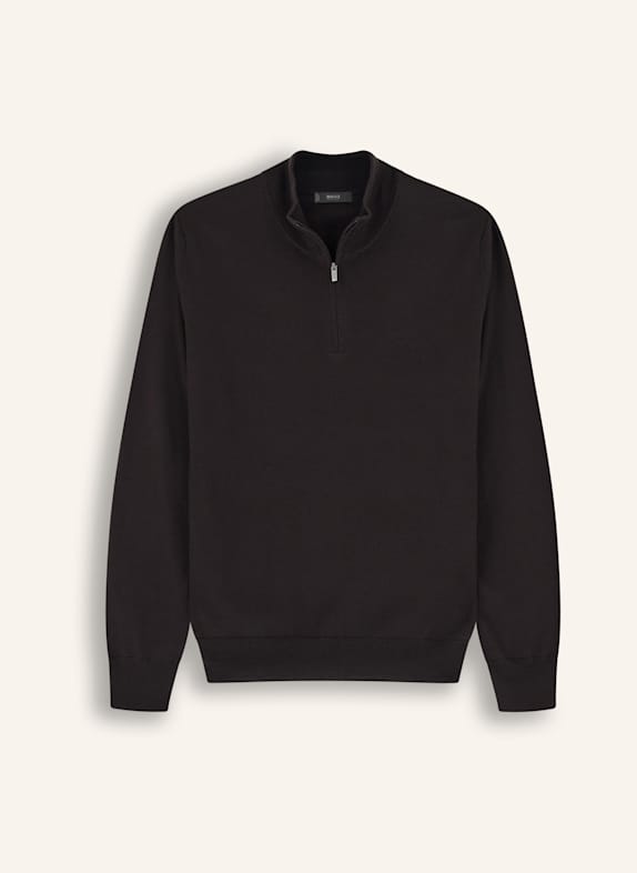 BOGGI MILANO Cashmere turtleneck sweater DARK BROWN