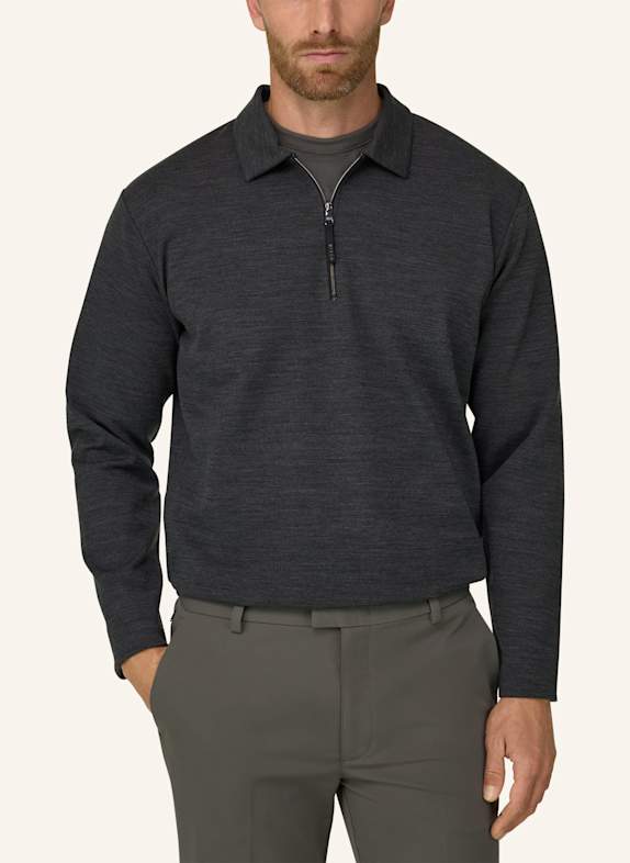BOGGI MILANO Sweatjack DONKERGRIJS