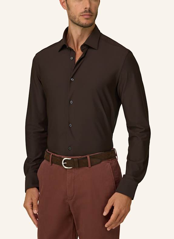 BOGGI MILANO Overshirt MARRON FONCÉ