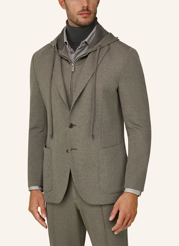 BOGGI MILANO Sweatshirt-Style Blazer BROWN