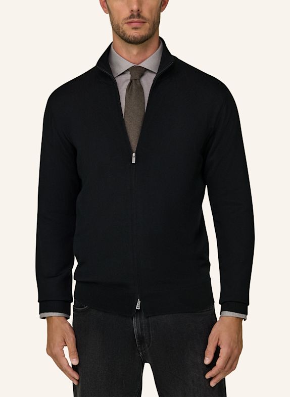 BOGGI MILANO Cashmere turtleneck sweater BLACK