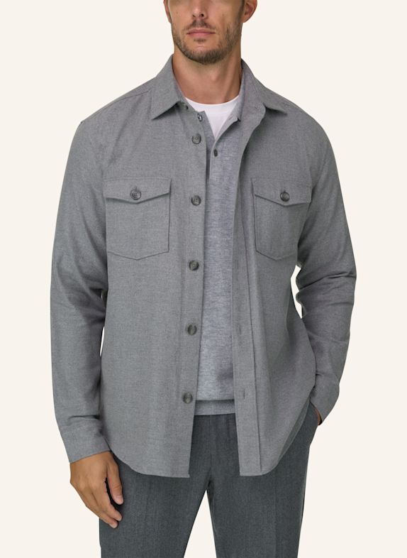BOGGI MILANO Overshirt GRAU