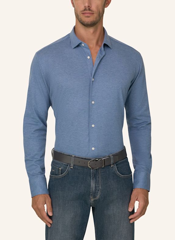BOGGI MILANO Regular-Fit Jersey Shirt LIGHT BLUE